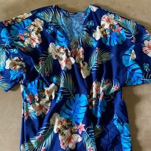 SHEIN Blue Hawaiian Large Kimona